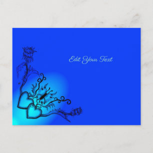 Heart with Flower and Butterfly Postcard