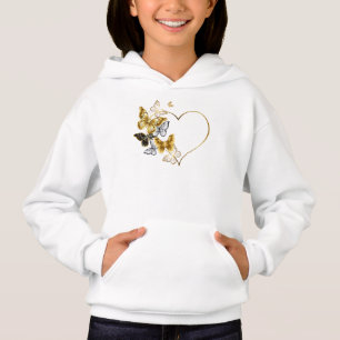 Heart with Golden Butterflies