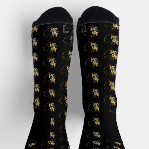 Heart with Golden Butterflies Socks