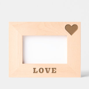 Heart with Love Text Your Gift Etched Frames