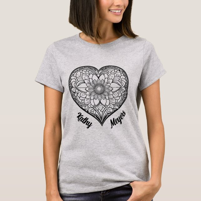 Heart with Ornaments T-Shirt (Front)