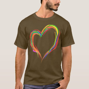 Heart with rainbow and transgender for pride mont T-Shirt