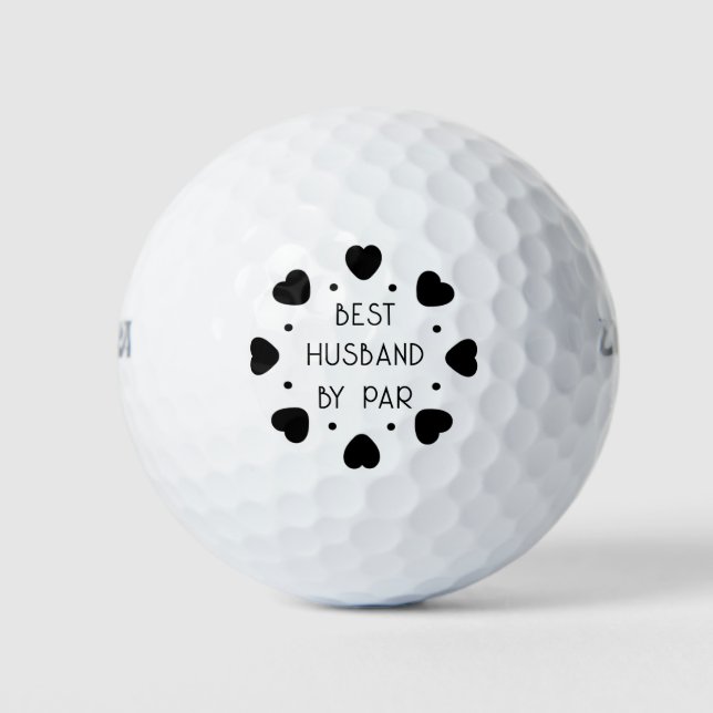 HEART WREATH | BEST HUSBAND BY PAR  GOLF BALLS (Front)