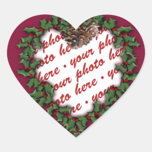 Heart Wreath Photo Frame Sticker