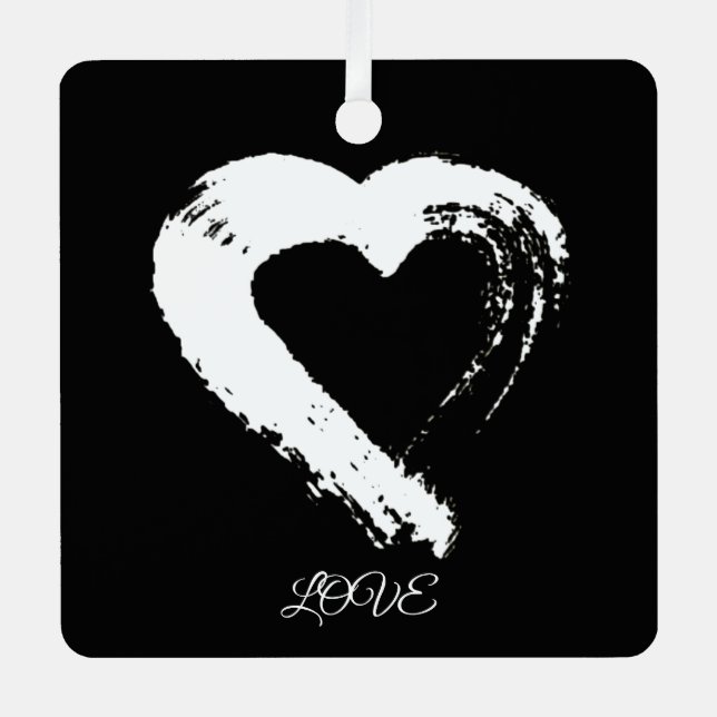 Heart XOXO Car Ornament (Front)