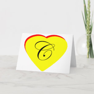 Heart Yellow Red C Wedding Invitation The MUSEUM Z