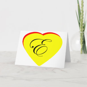 Heart Yellow Red E Wedding Invitation The MUSEUM Z