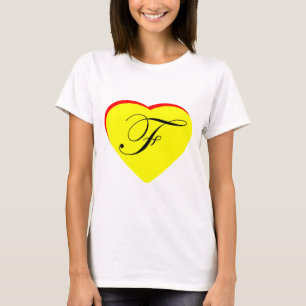 Heart Yellow Red F Wedding Invitation The MUSEUM Z T-Shirt