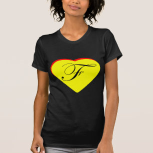 Heart Yellow Red F Wedding Invitation The MUSEUM Z T-Shirt