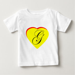 Heart Yellow Red G Wedding Invitation The MUSEUM Z Baby T-Shirt