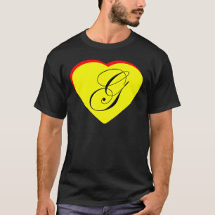 Heart Yellow Red G Wedding Invitation The MUSEUM Z T-Shirt