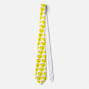 Heart Yellow Red K Wedding Invitation The MUSEUM Z Tie