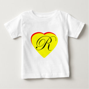 Heart Yellow Red R Wedding Invitation The MUSEUM Z Baby T-Shirt