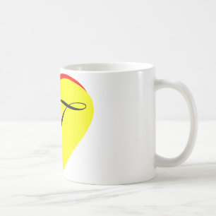 Heart Yellow Red T Wedding Invitation The MUSEUM Z Coffee Mug