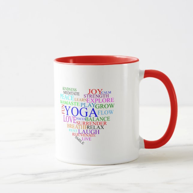 Heart Yoga Mug - Cadeaux de Yoga uniques (Droite)