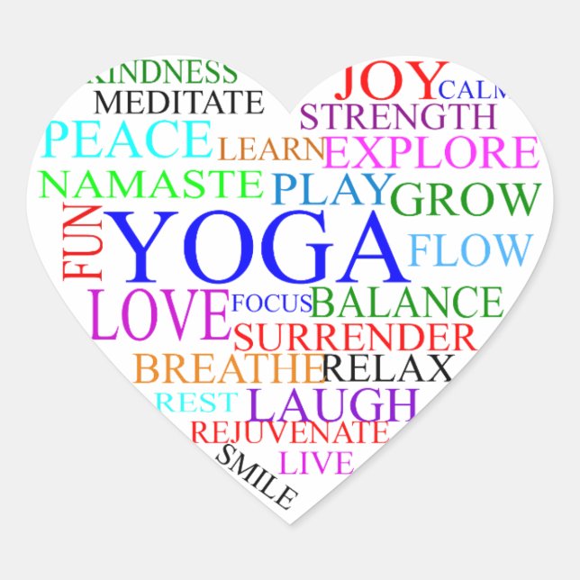 Heart Yoga Sticker (Front)