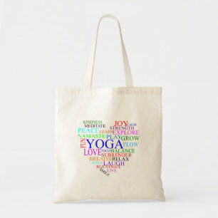 Heart Yoga Tote Bag