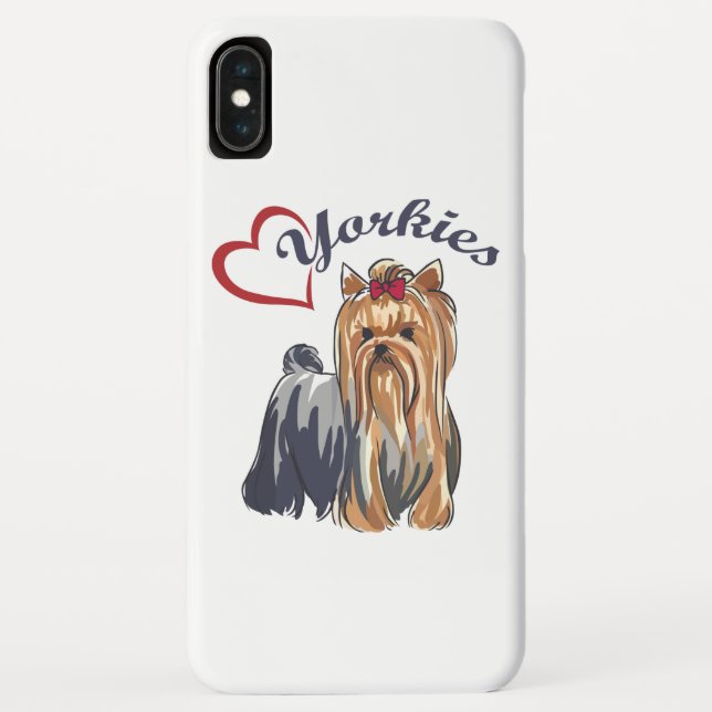 Heart Yorkies Case-Mate iPhone Case (Back)