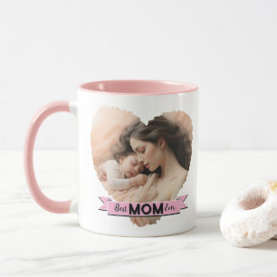 Heart You, Best Mom Ever Ribbon Mug