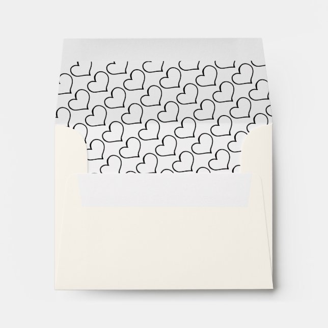 Heart Your Name Script Custom Gift Envelope (Back (Bottom))
