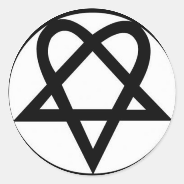 heartagramHIM Classic Round Sticker (Front)