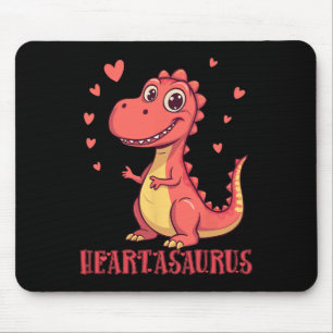 Heartasaurus Cute Dinosaur Valentine Design Mouse Pad