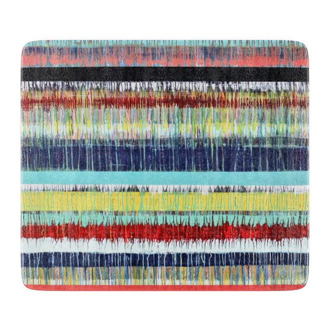 Heartbeat 6 x 7 Deco Glass Cutting Board (Front)