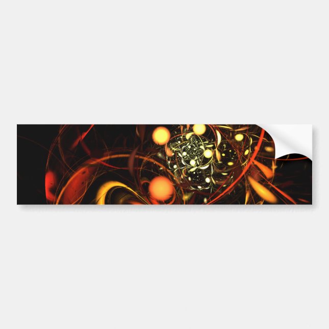 Heartbeat Abstract Art Bumper Sticker (Front)