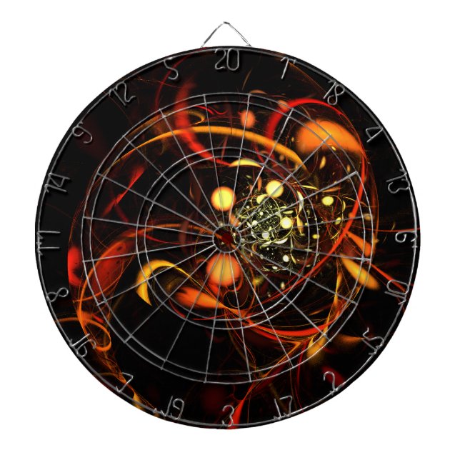 Heartbeat Abstract Art Dartboard (Front)