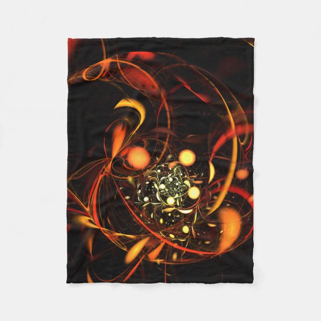 Heartbeat Abstract Art Fleece Blanket (Front)
