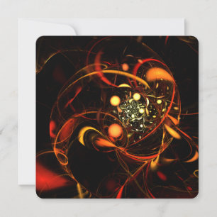 Heartbeat Abstract Art Invitation