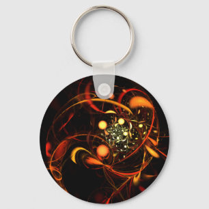 Heartbeat Abstract Art Keychain