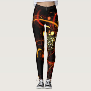 Heartbeat Abstract Art Leggings