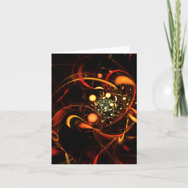 Heartbeat Abstract Art Note Card (Front)