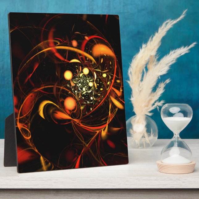 Heartbeat Abstract Art Plaque (Side)