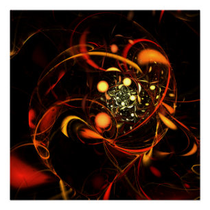 Heartbeat Abstract Art Poster