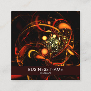 Heartbeat Abstract Art Professional Square Business Card