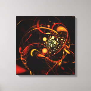 Heartbeat Abstract Art Quad Canvas Print