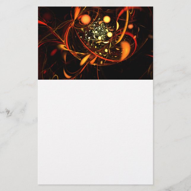 Heartbeat Abstract Art Stationery (Front)