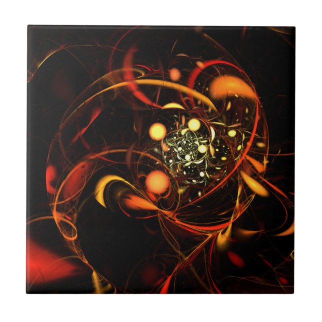 Heartbeat Abstract Art Tile (Front)