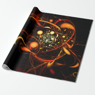 Heartbeat Abstract Art Wrapping Paper
