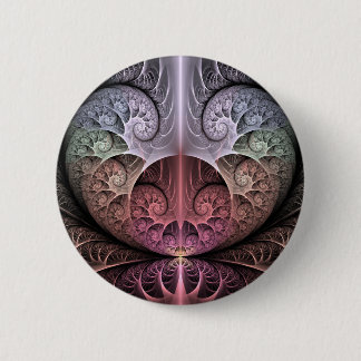 Heartbeat, Abstract Surreal Fantasy Fractal Art 2 Inch Round Button