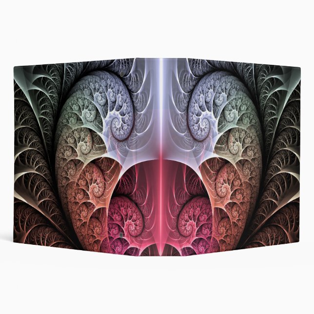Heartbeat, Abstract Surreal Fantasy Fractal Art Binder (Background)