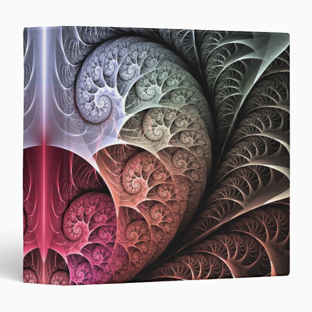Heartbeat, Abstract Surreal Fantasy Fractal Art Binder (Front/Spine)