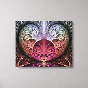 Heartbeat, Abstract Surreal Fantasy Fractal Art Canvas Print