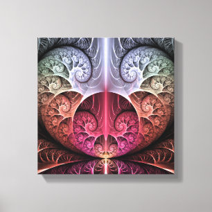 Heartbeat, Abstract Surreal Fantasy Fractal Art Canvas Print