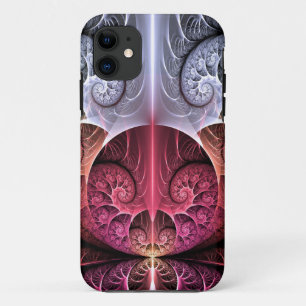 Heartbeat, Abstract Surreal Fantasy Fractal Art iPhone 11 Case