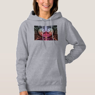 Heartbeat, Abstract Surreal Fantasy Fractal Art Hoodie