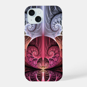 Heartbeat, Abstract Surreal Fantasy Fractal Art iPhone 15 Case