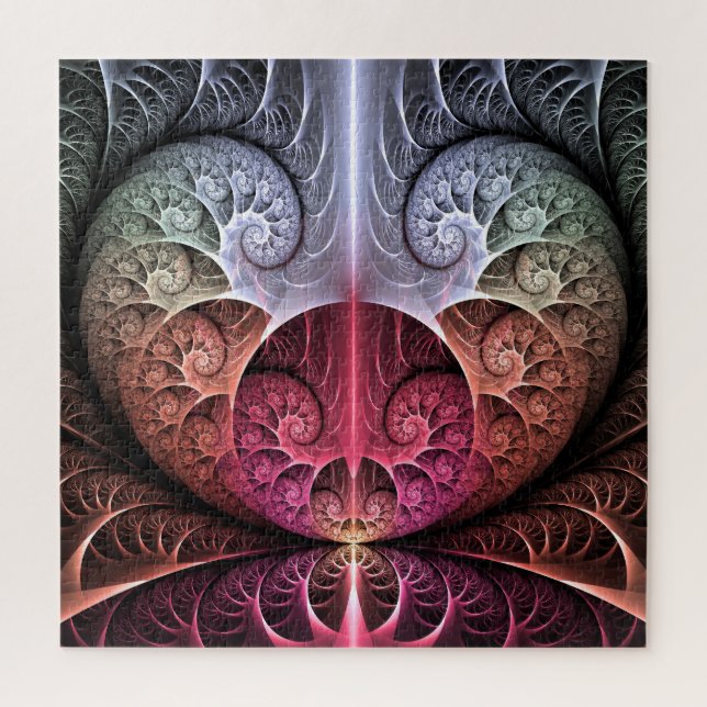 Heartbeat, Abstract Surreal Fantasy Fractal Art Jigsaw Puzzle (Vertical)